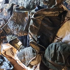 Hunter bundle lot set GAMEHIDE REVERSIBLE Coat vest hat quail unlimited